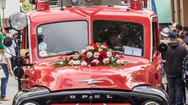 running firefighters Team Image